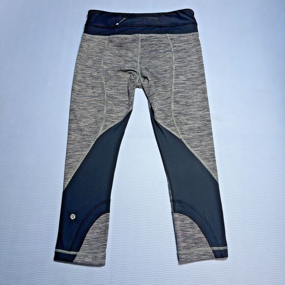 Lululemon Women’s Inspire Crop II Wee Are From Space Black Slate Size 6 - Picture 5 of 7